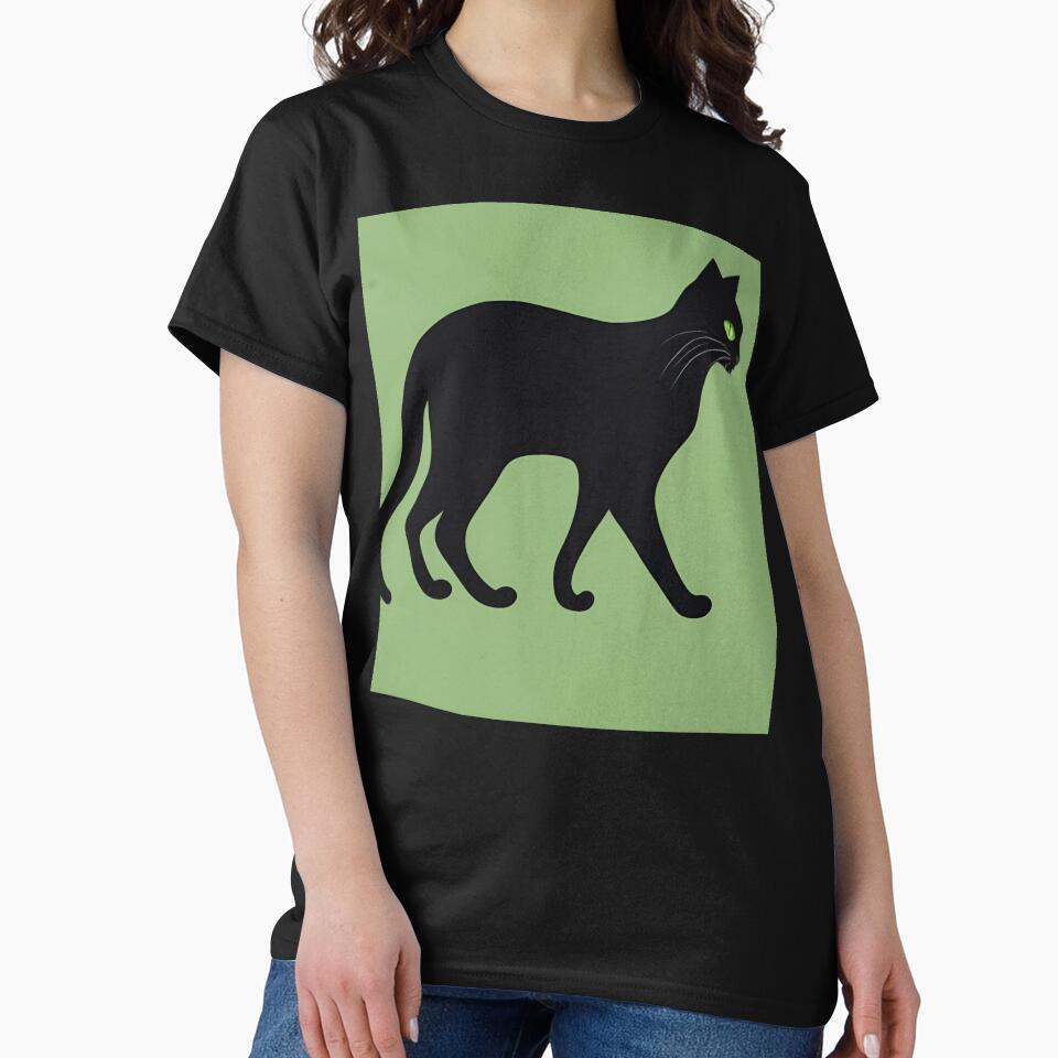 Halloween Black Cat Green Eyes by SeaStarAlex T-Shirts, Hoodie, Sweatshirt | BlankRebels.com (Image 2)