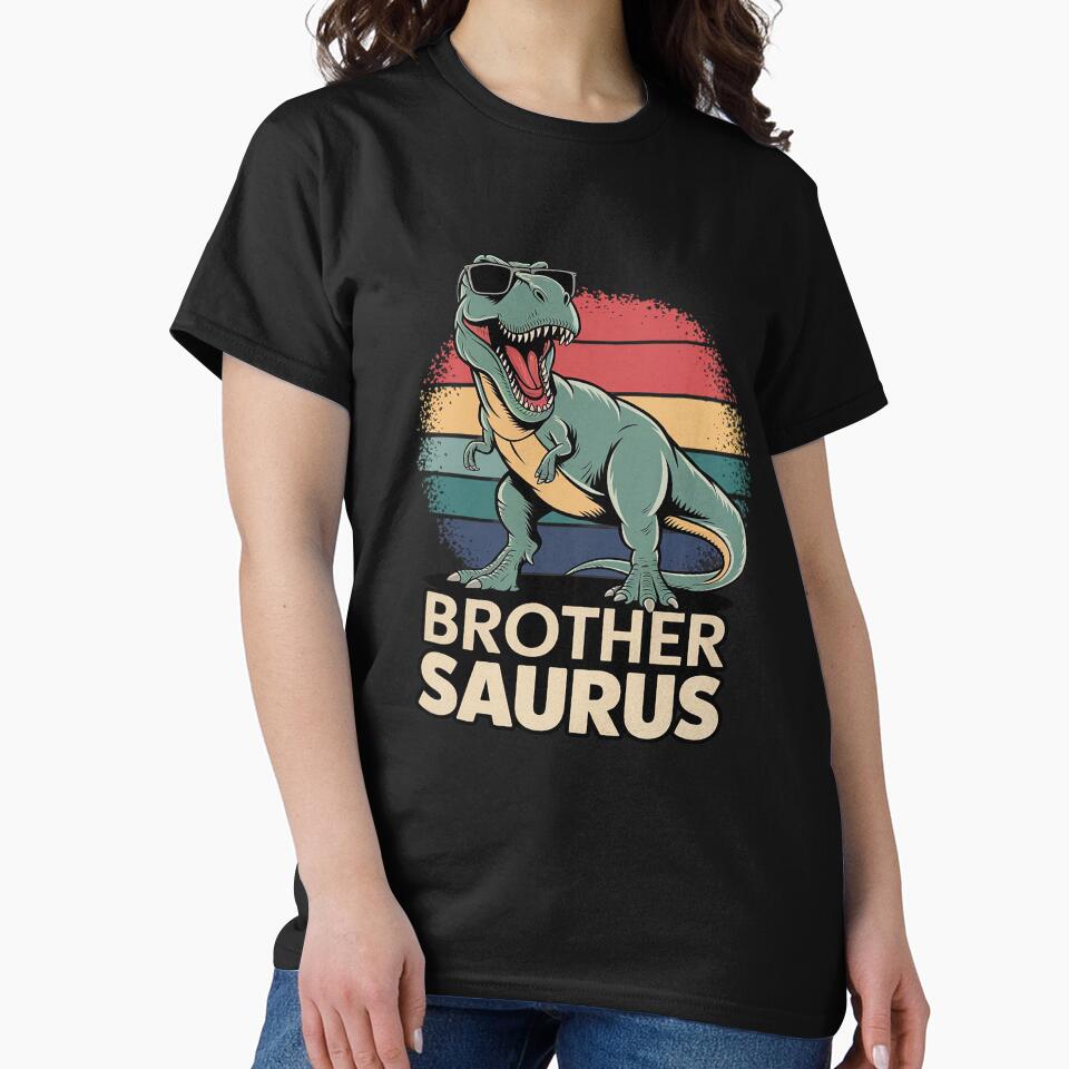 Brothersaurus Brother Saurus Family Matching Dinosaur by NailMolisa T-Shirts, Hoodie, Sweatshirt | BlankRebels.com (Image 2)