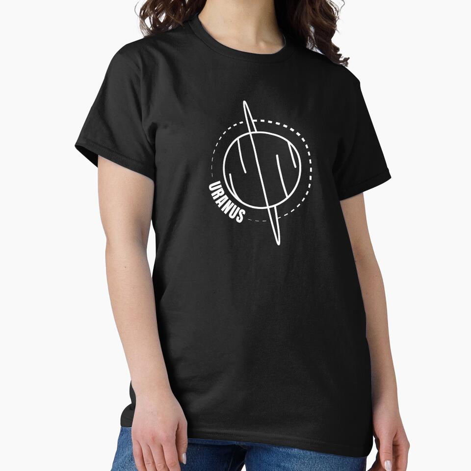Planet Uranus (WHITE DESIGN) by EleannaInSpace T-Shirts, Hoodie, Sweatshirt | BlankRebels.com (Image 2)