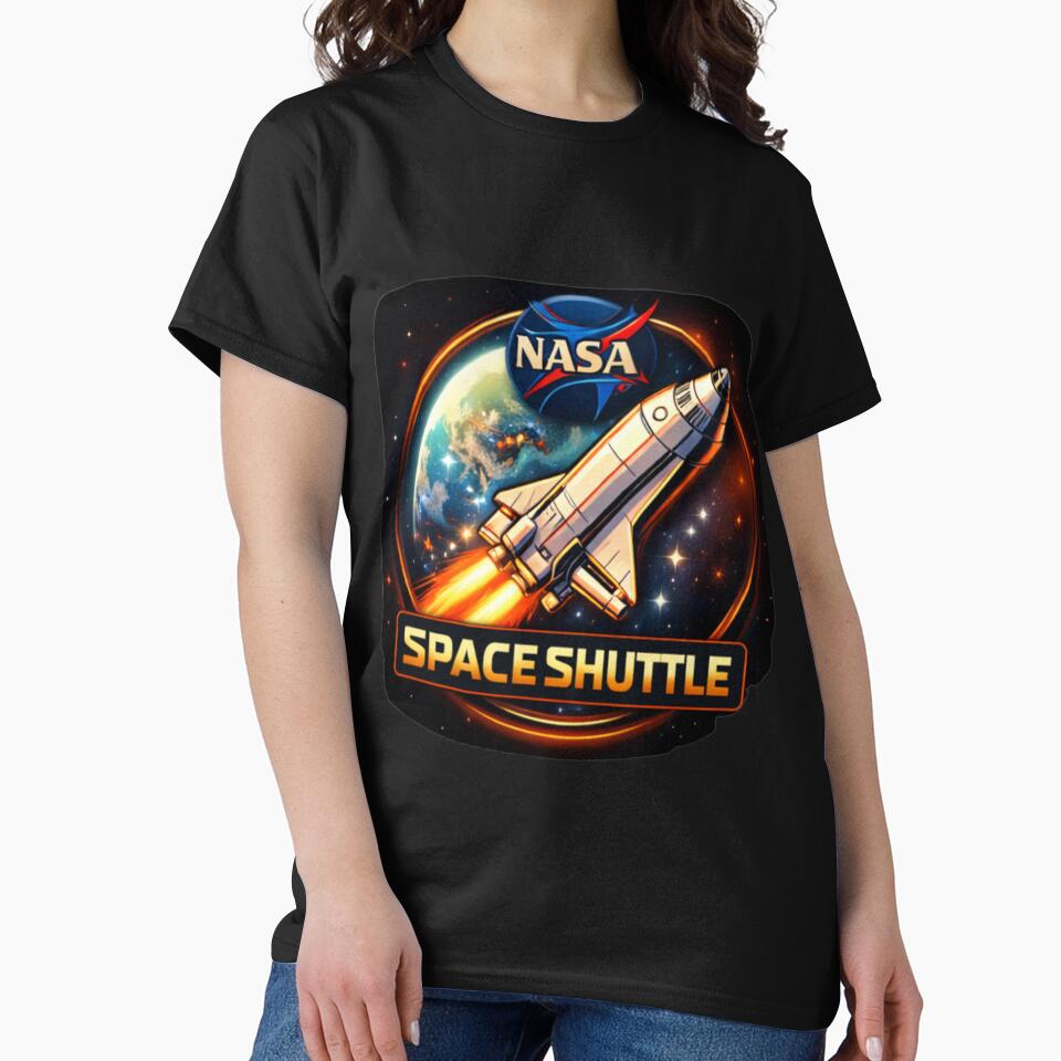 Space Shuttle Launch - Retro NASA - Inspired Space Art by Nature's Palette T-Shirts, Hoodie, Sweatshirt (Image 2)