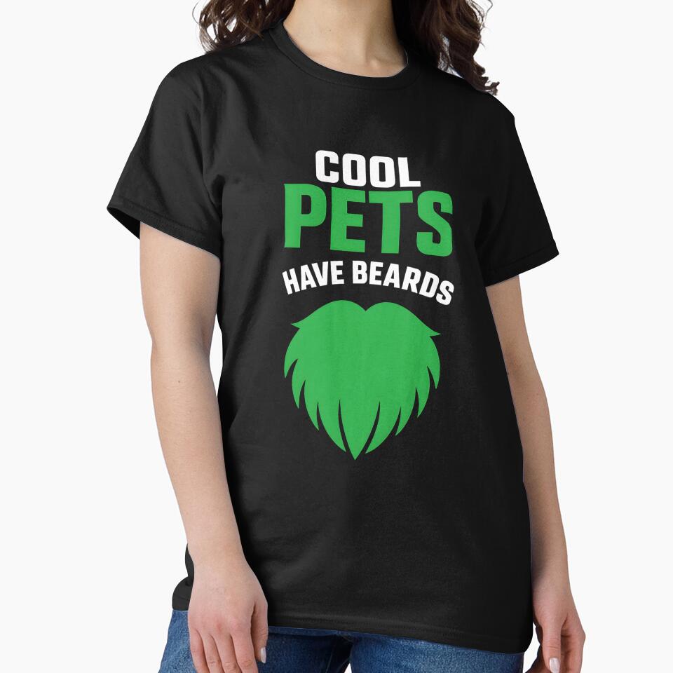 Cool Pets Have Beards – Funny Bearded Dragon Lover T-Shirt by TailgatingJawns Hoodie, Sweatshirt | BlankRebels.com (Image 2)