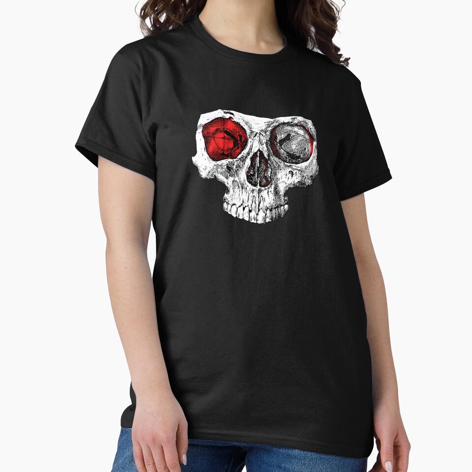 Skull face with red eye by Marker7 T-Shirts, Hoodie, Sweatshirt | BlankRebels.com (Image 2)