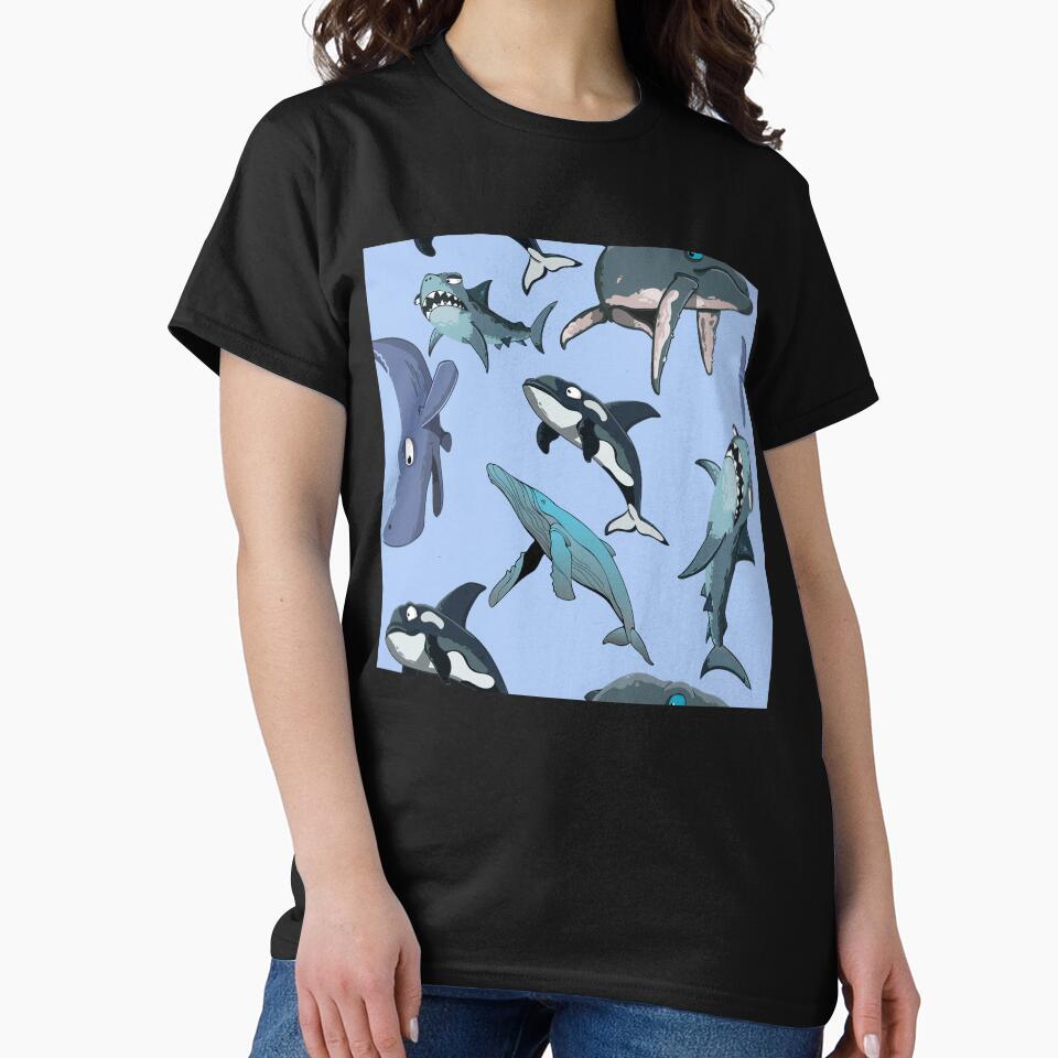 Whale Pattern by virilamissa T-Shirts, Hoodie, Sweatshirt | BlankRebels.com (Image 2)