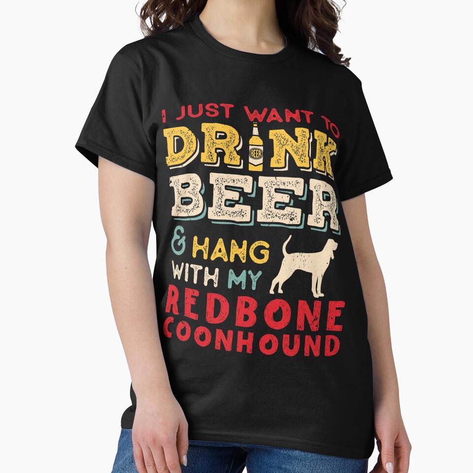 Redbone Coonhound Dog Dad Beer Lover by rafaeltto T-Shirts, Hoodie, Sweatshirt | BlankRebels.com (Image 2)