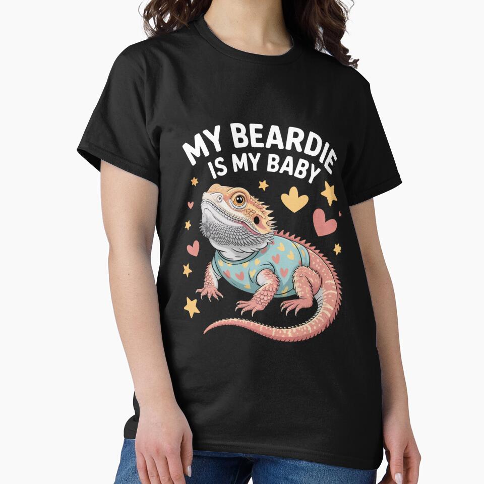 My Beardie is my Baby | Funny Bearded Dragon Reptile Lover by NeonRebellion T-Shirts, Hoodie, Sweatshirt (Image 2)