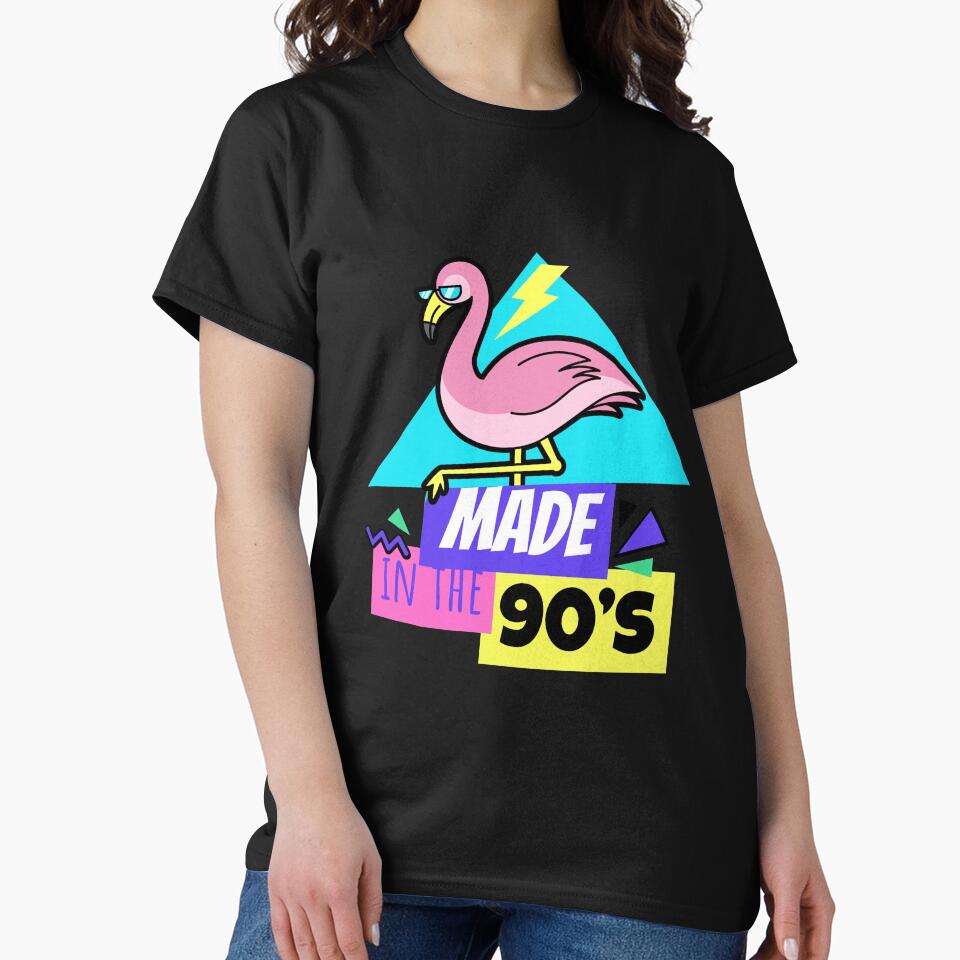 Made In the 90's -  Old School Flamingo Design - by onjcdesign T-Shirts, Hoodie, Sweatshirt | BlankRebels.com (Image 2)
