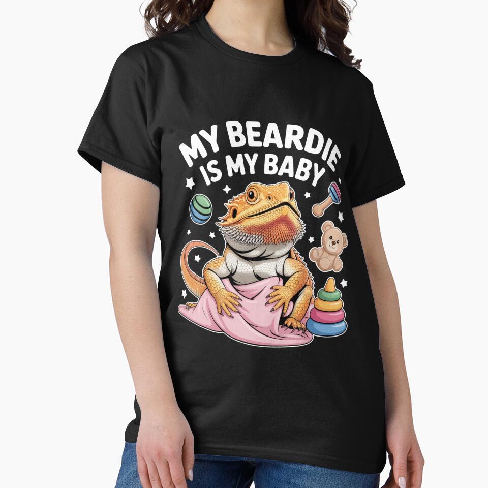 My Beardie Is My Baby | Cute Bearded Dragon Lover Design for Reptile Moms and Dads by NeonRebellion T-Shirts,... (Image 2)
