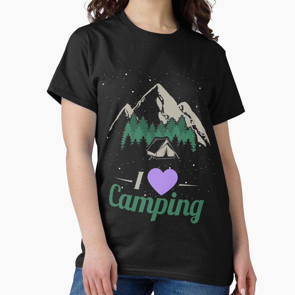 I Love Camping Funny Summer Outdoor Nature Gift by simplytldr T-Shirts, Hoodie, Sweatshirt | BlankRebels.com (Image 2)