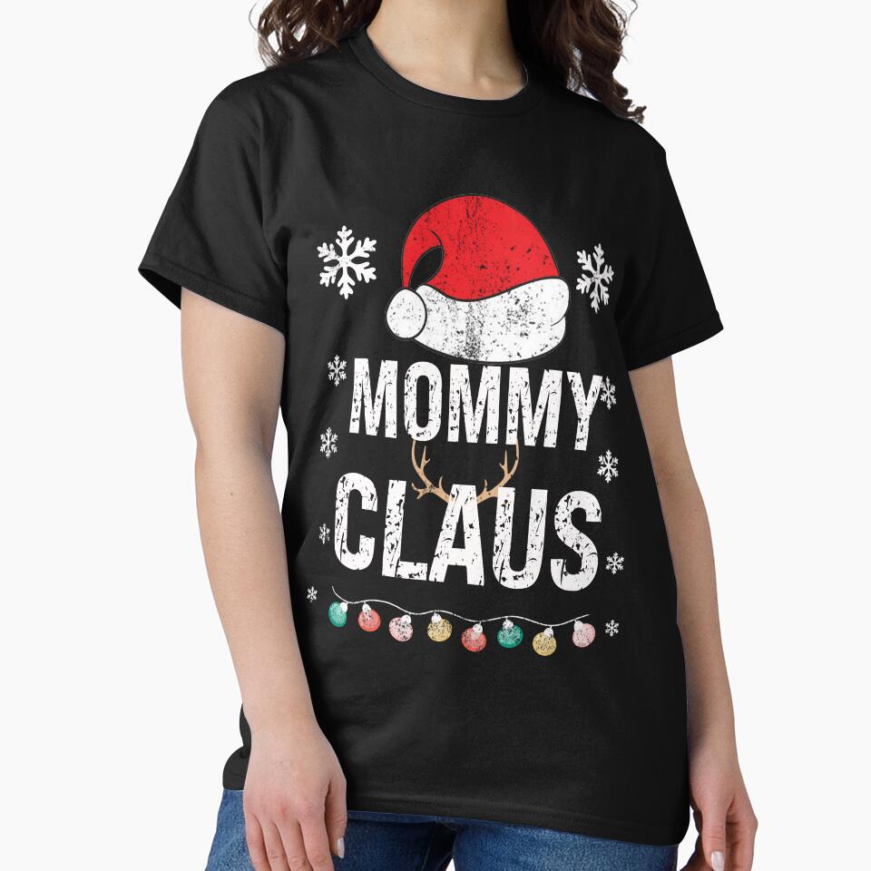 Mommy Claus Family Matching Xmas Light Funny Christmas Pajama by ZANNIX T-Shirts, Hoodie, Sweatshirt (Image 2)