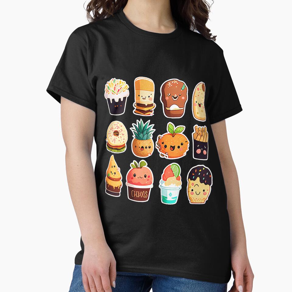 #5 Cute happy food dessert sticker pack by KawaiiFoodArt T-Shirts, Hoodie, Sweatshirt | BlankRebels.com (Image 2)