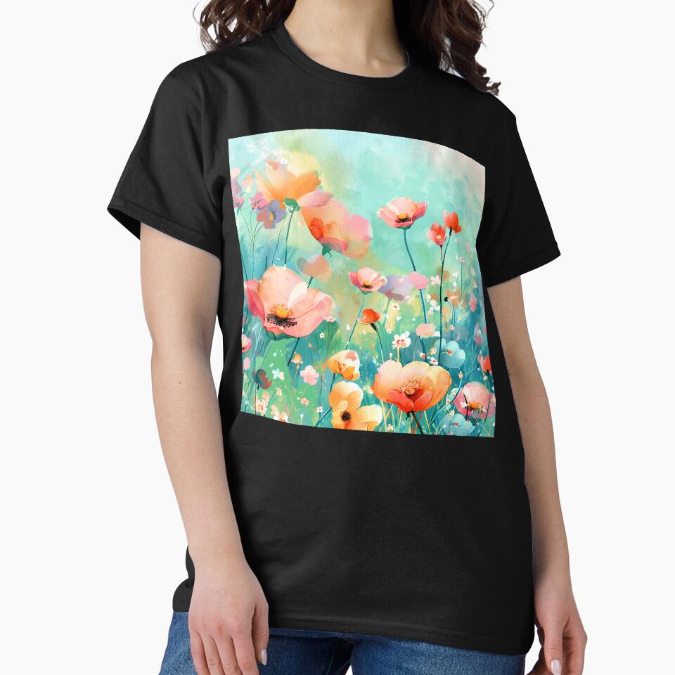 Fairytale Fantasy Flower Garden In Dreamy Pastel Colors by DEC02 T-Shirts, Hoodie, Sweatshirt | BlankRebels.com (Image 2)