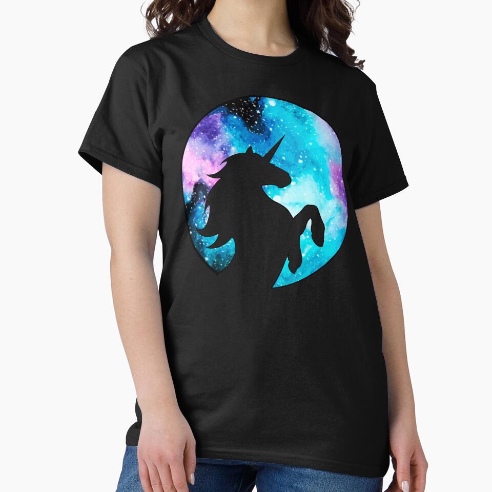 Rearing Galaxy Unicorn Silhouette by Lady-Lilac T-Shirts, Hoodie, Sweatshirt | BlankRebels.com (Image 2)