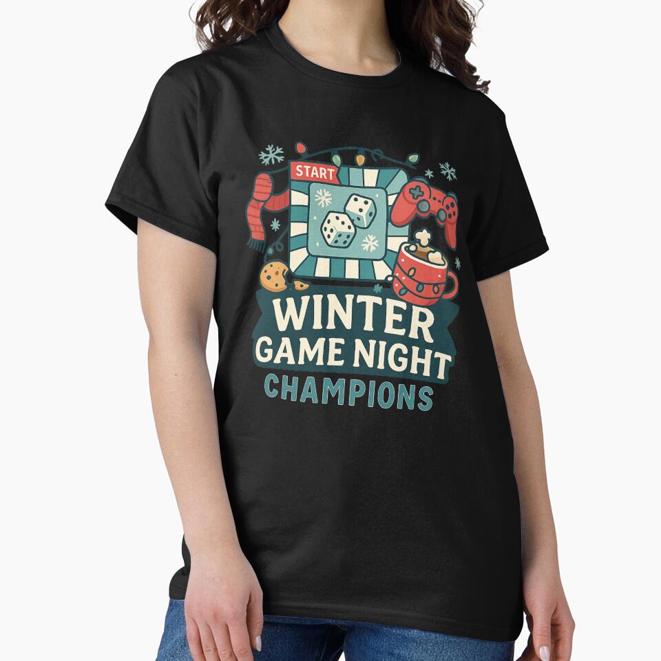 Winter Game Night Champions – Funny Holiday Board Game by BiomortoArts T-Shirts, Hoodie, Sweatshirt (Image 2)