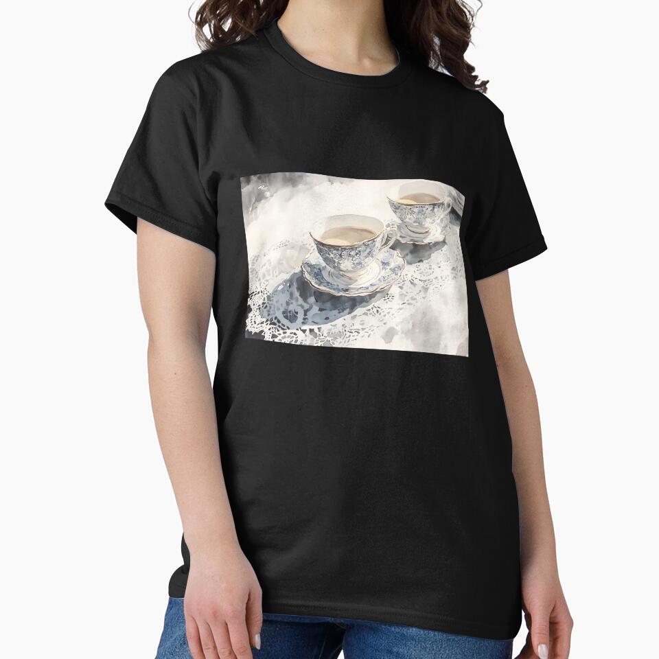 Light Academia Aesthetic: Porcelain Lace Teacups by bapupa T-Shirts, Hoodie, Sweatshirt | BlankRebels.com (Image 2)