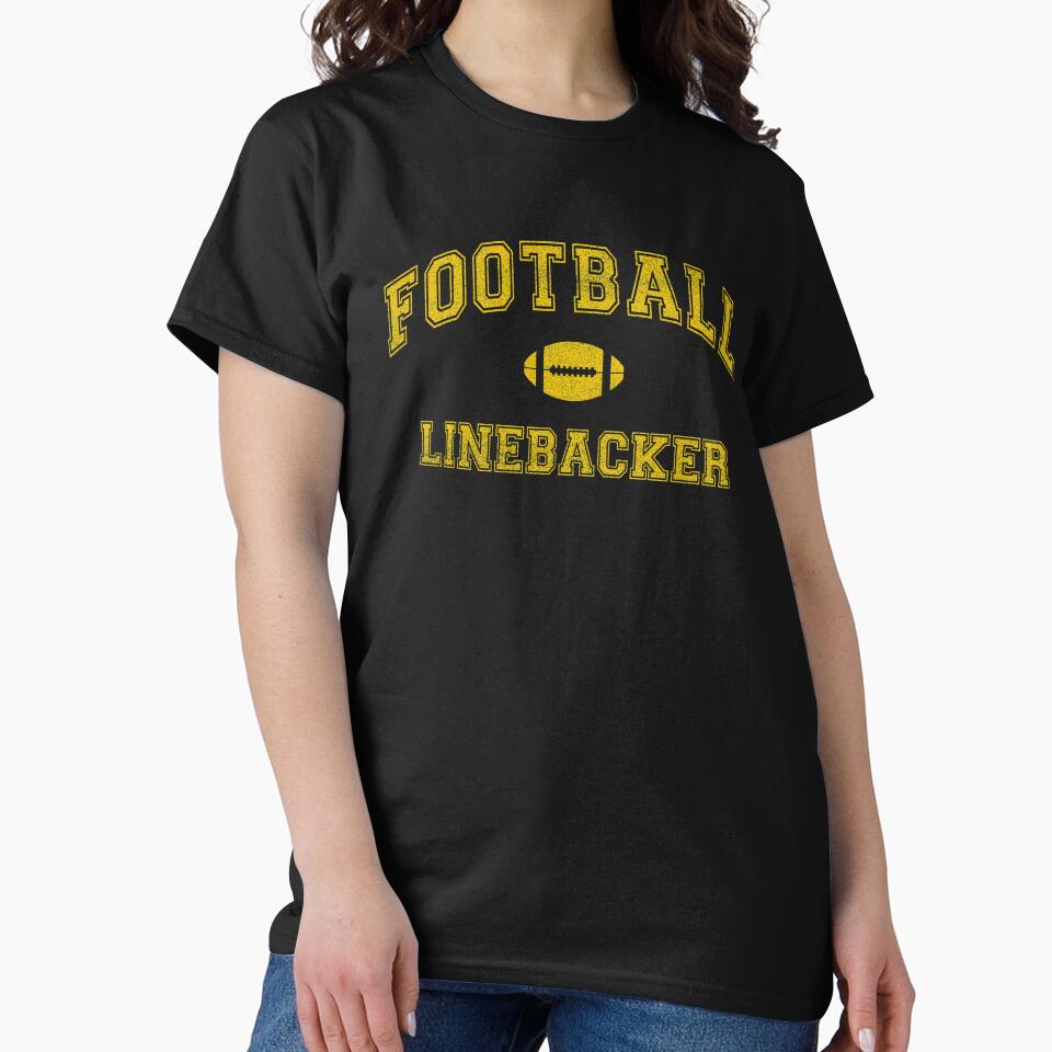 Vintage Football Team, Linebacker, distressed Classic College Font by webdango T-Shirts, Hoodie, Sweatshirt (Image 2)