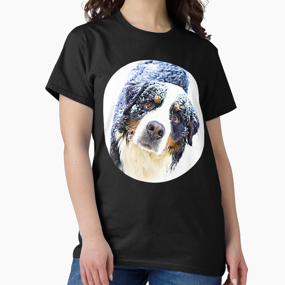 Bernese Mountain Dog Portrait by RevolutionInPaint T-Shirts, Hoodie, Sweatshirt | BlankRebels.com (Image 2)