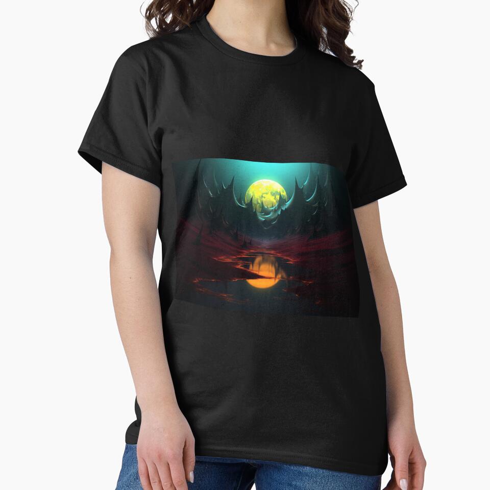 Dark Fantasy Landscape - Nocturne's Golden Eclipse by Fantasy Masterpiece