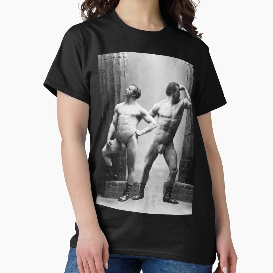 Vintage Bodybuilder Strongmen Fig Leaf by TeeKid T-Shirts, Hoodie, Sweatshirt | BlankRebels.com (Image 2)
