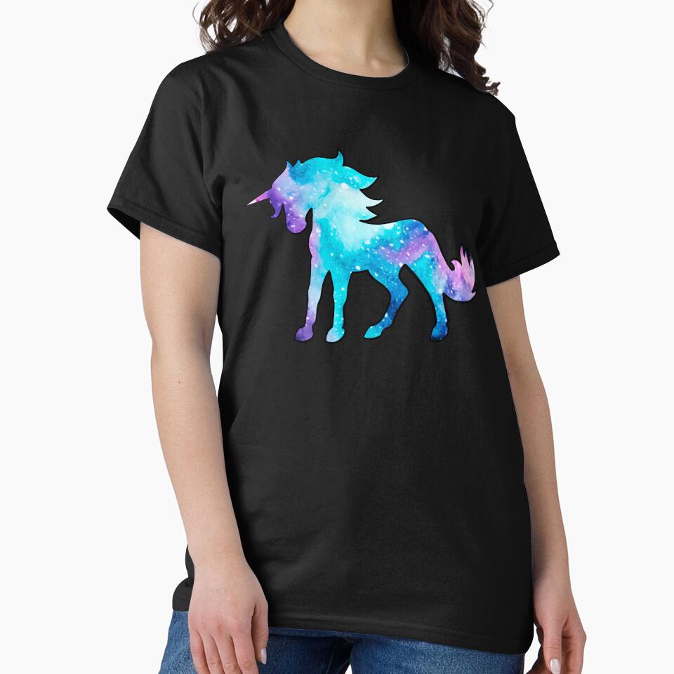 Brave Galaxy Unicorn Silhouette by Lady-Lilac T-Shirts, Hoodie, Sweatshirt | BlankRebels.com (Image 2)