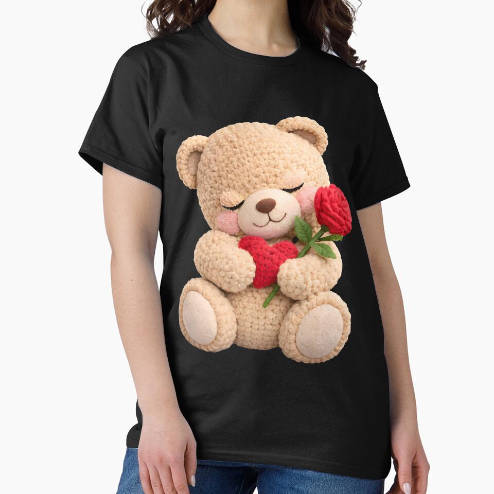Valentine Bear Crochet Valentines Bear Roses by KroghDs T-Shirts, Hoodie, Sweatshirt | BlankRebels.com (Image 2)