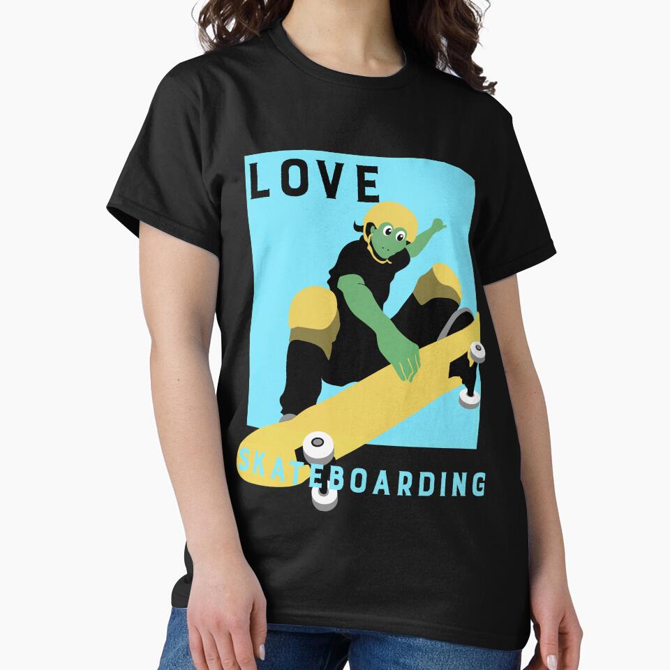 Frog on skateboard by dreamofdenim T-Shirts, Hoodie, Sweatshirt | BlankRebels.com (Image 2)