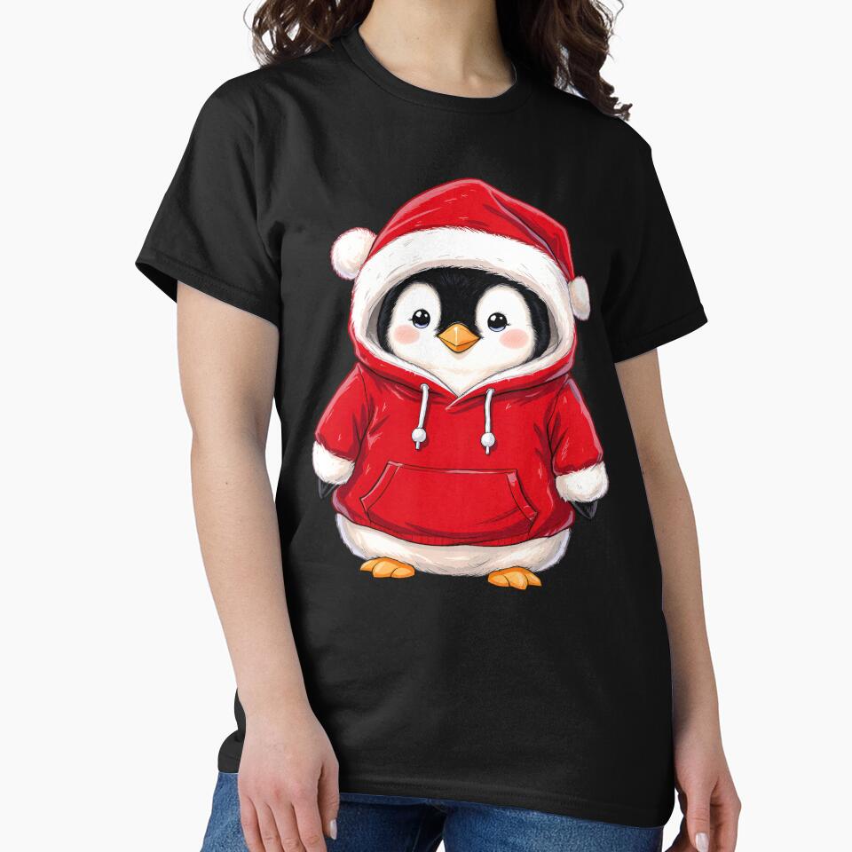 Cute Penguin | Oversized Santa Hoodie by ColorSplash123 T-Shirts, Sweatshirt | BlankRebels.com (Image 2)