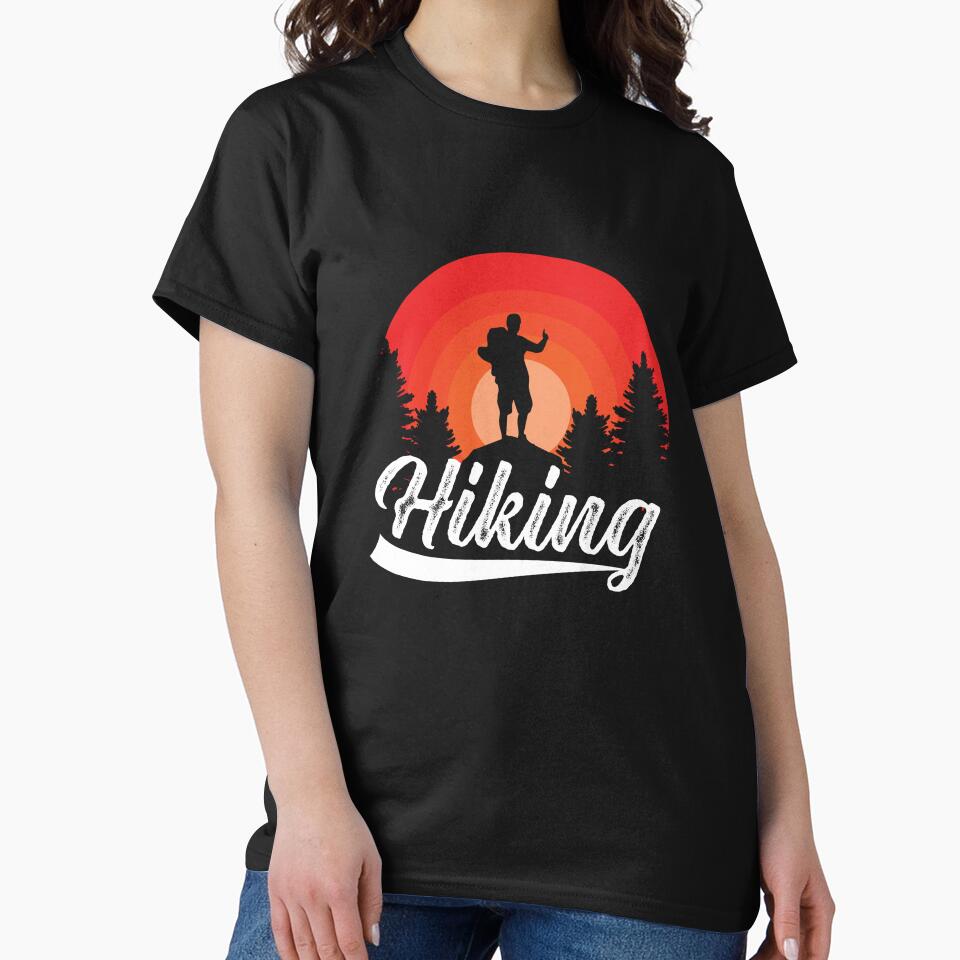 Hiking Shirt for men and Women Adventure Mountain Graphic Athletic Shirts Funny Hike More Worry Less Tee Tops... (Image 2)