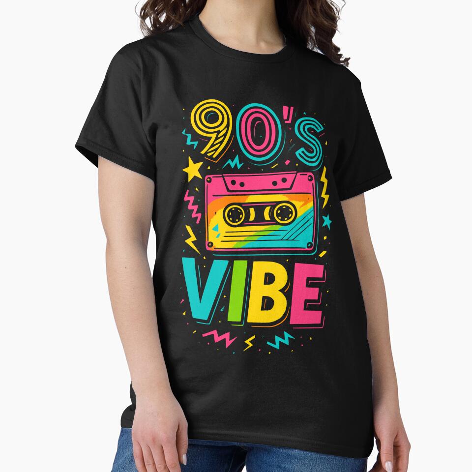 90s Vibe Retro Cassette Funny Throwback Design by JackCurtis1991 T-Shirts, Hoodie, Sweatshirt | BlankRebels.com (Image 2)