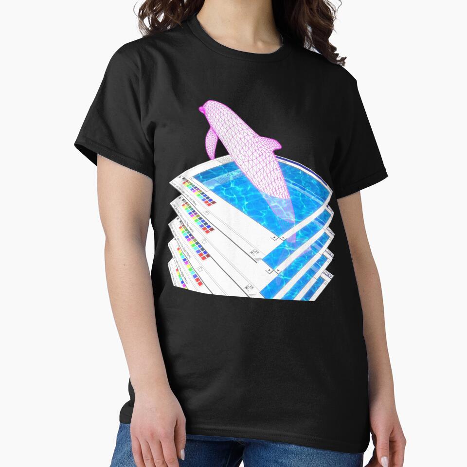 Vaporwave Dolphin! by DoodleDashCollective T-Shirts, Hoodie, Sweatshirt | BlankRebels.com (Image 2)