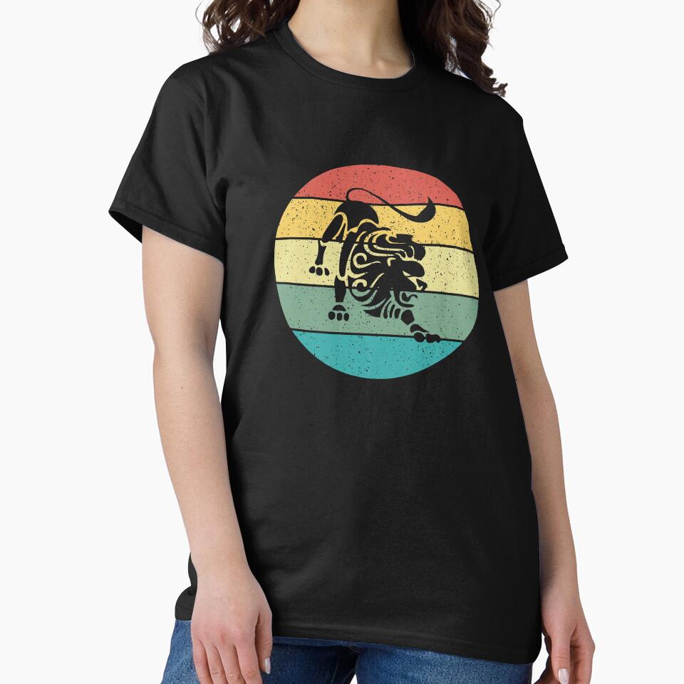 Lion Zodiac Sign Retro Vintage by Salvadax T-Shirts, Hoodie, Sweatshirt | BlankRebels.com (Image 2)