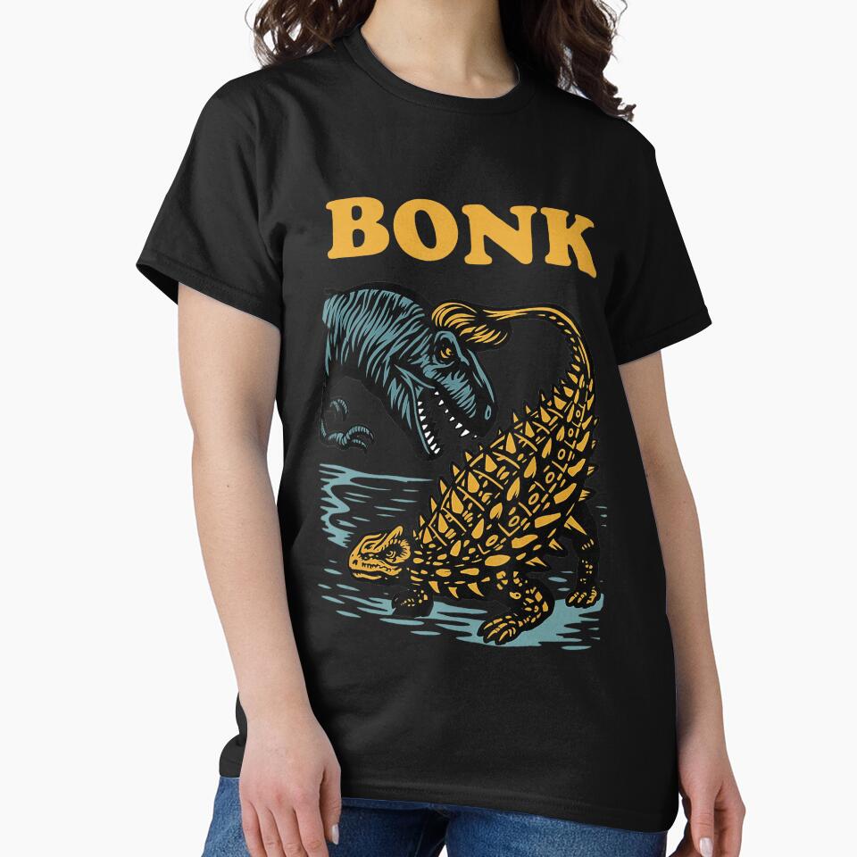 Funny Dinosaur Bonk Poster For Paleontology Fans, Gift For Dinosaur Lovers by fingasculcuw
