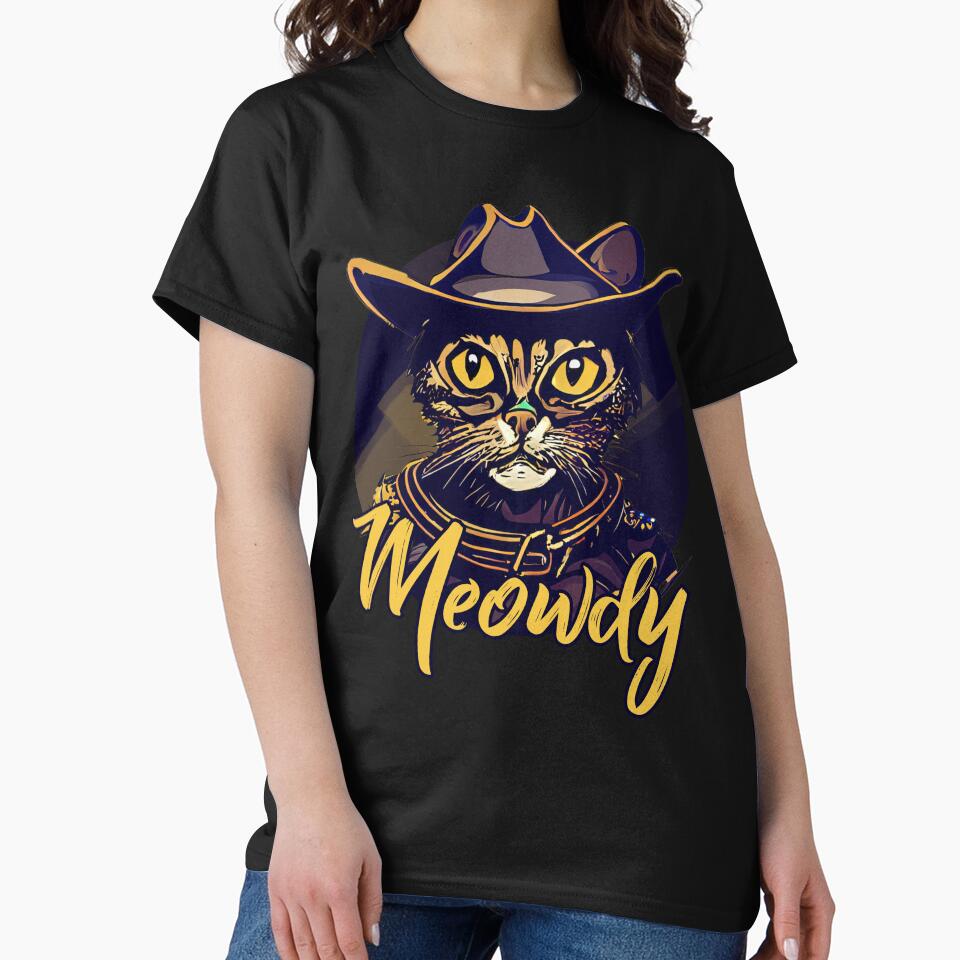 Cool Meowdy Cowboy Cat by Ridaelb T-Shirts, Hoodie, Sweatshirt | BlankRebels.com (Image 2)