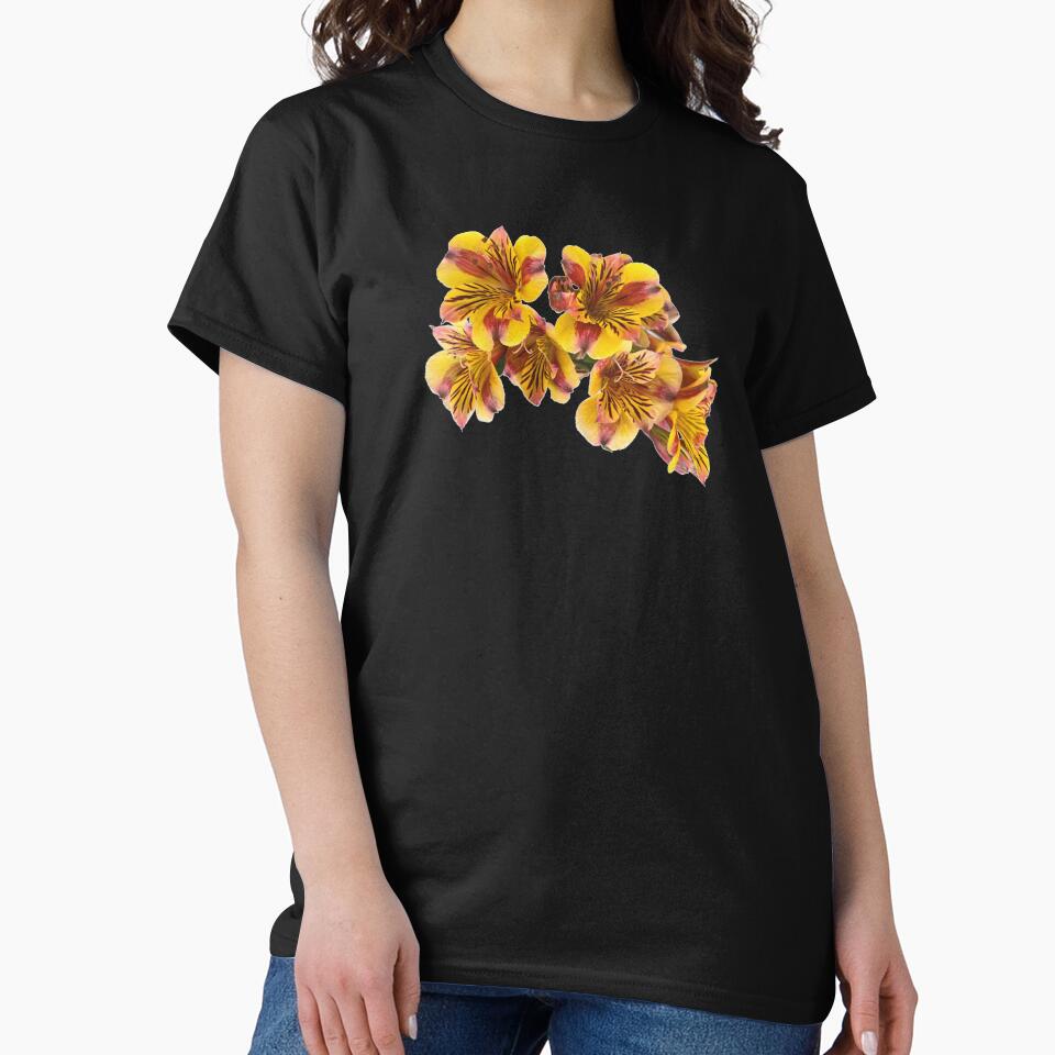Peruvian Lily (Alstroemeria) – Golden Tiger Stripe Bloom by jglobal360 T-Shirts, Hoodie, Sweatshirt (Image 2)