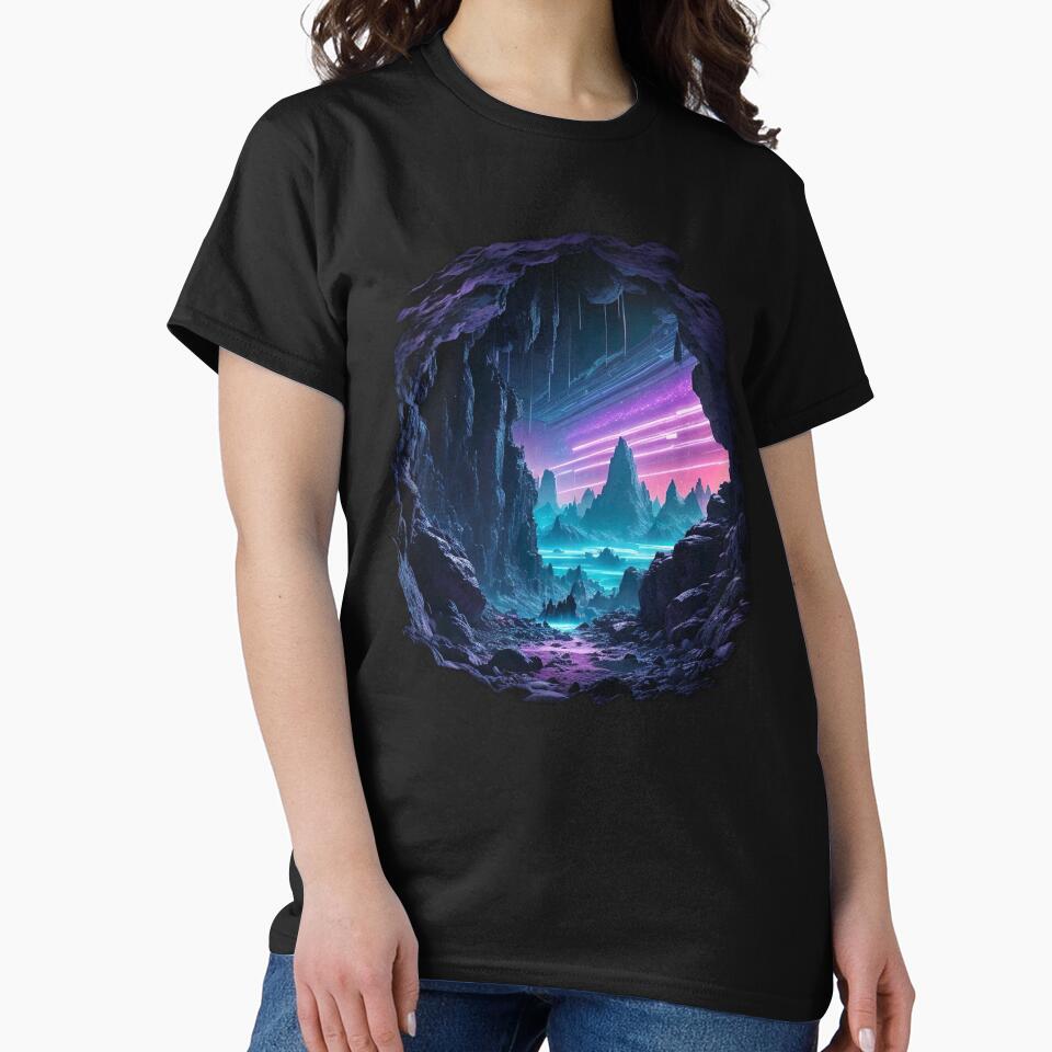 Escape From Cave on Alien Planet by lofirun T-Shirts, Hoodie, Sweatshirt | BlankRebels.com (Image 2)