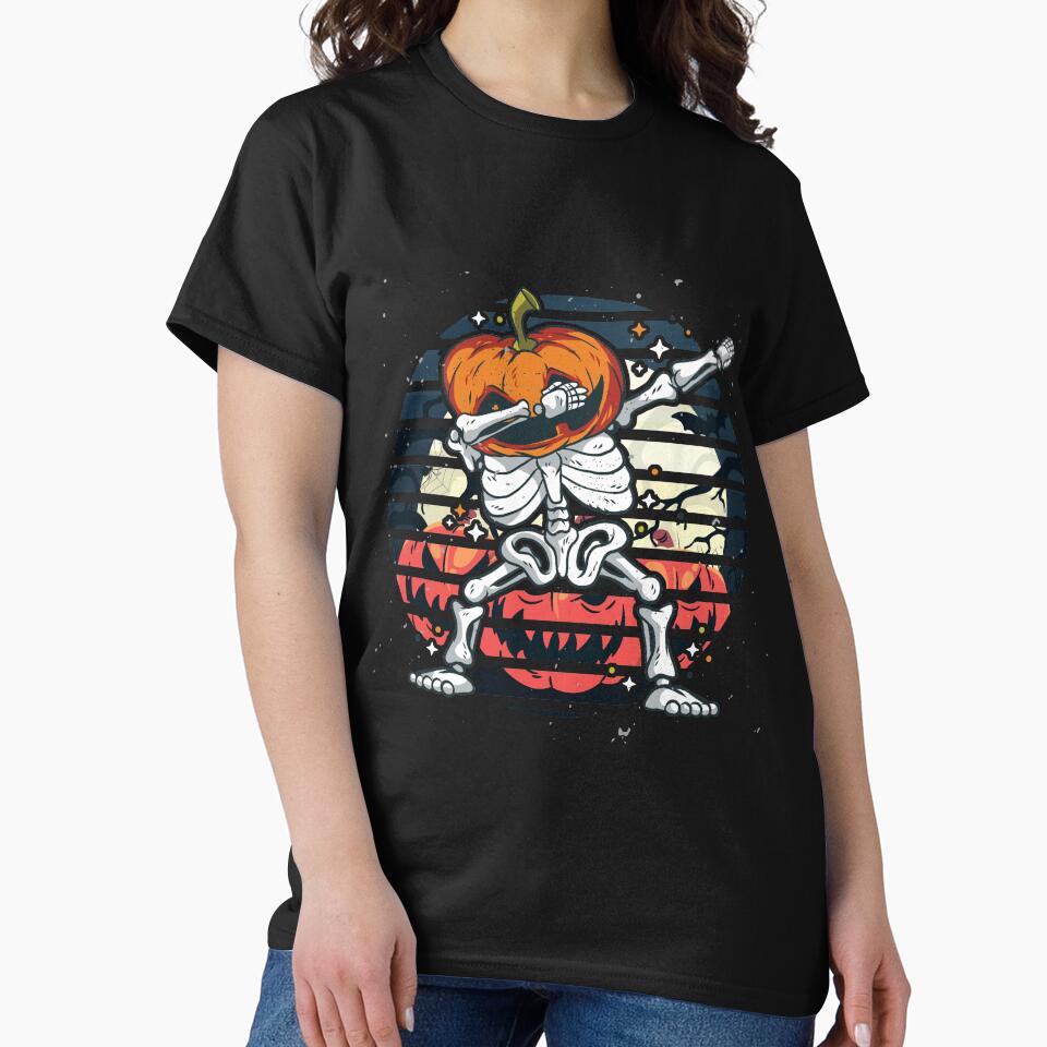 Halloween Dab Skeleton Pumpkin by titanosdesign T-Shirts, Hoodie, Sweatshirt | BlankRebels.com (Image 2)