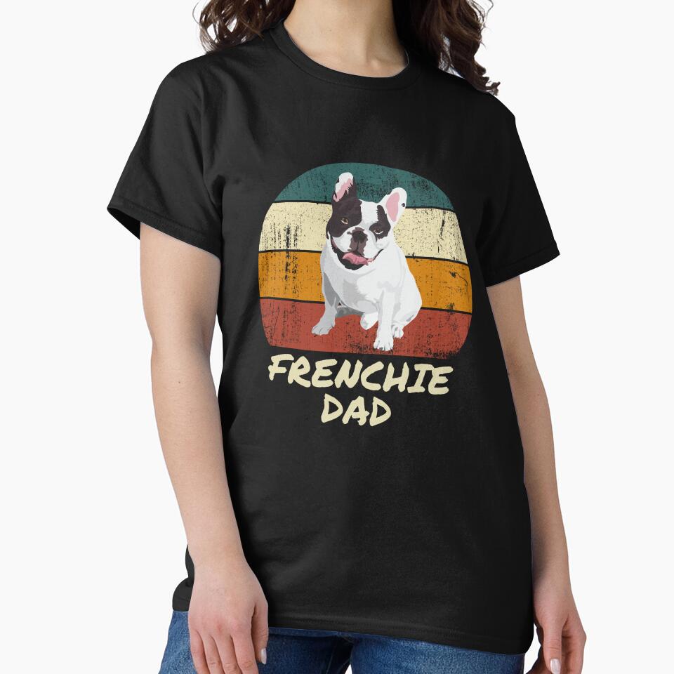 Vintage Frenchie Dad Design French Bulldog Dog Lover Owner by enjoytheshirt T-Shirts, Hoodie, Sweatshirt (Image 2)