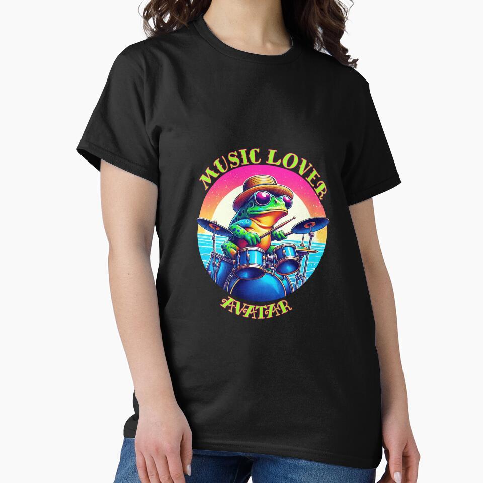 Frog Music Lover avatar. by AvatarWeb3 T-Shirts, Hoodie, Sweatshirt | BlankRebels.com (Image 2)