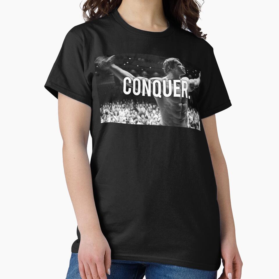 CONQUER (Arnold Poster) by ilovearnie T-Shirts, Hoodie, Sweatshirt | BlankRebels.com (Image 2)