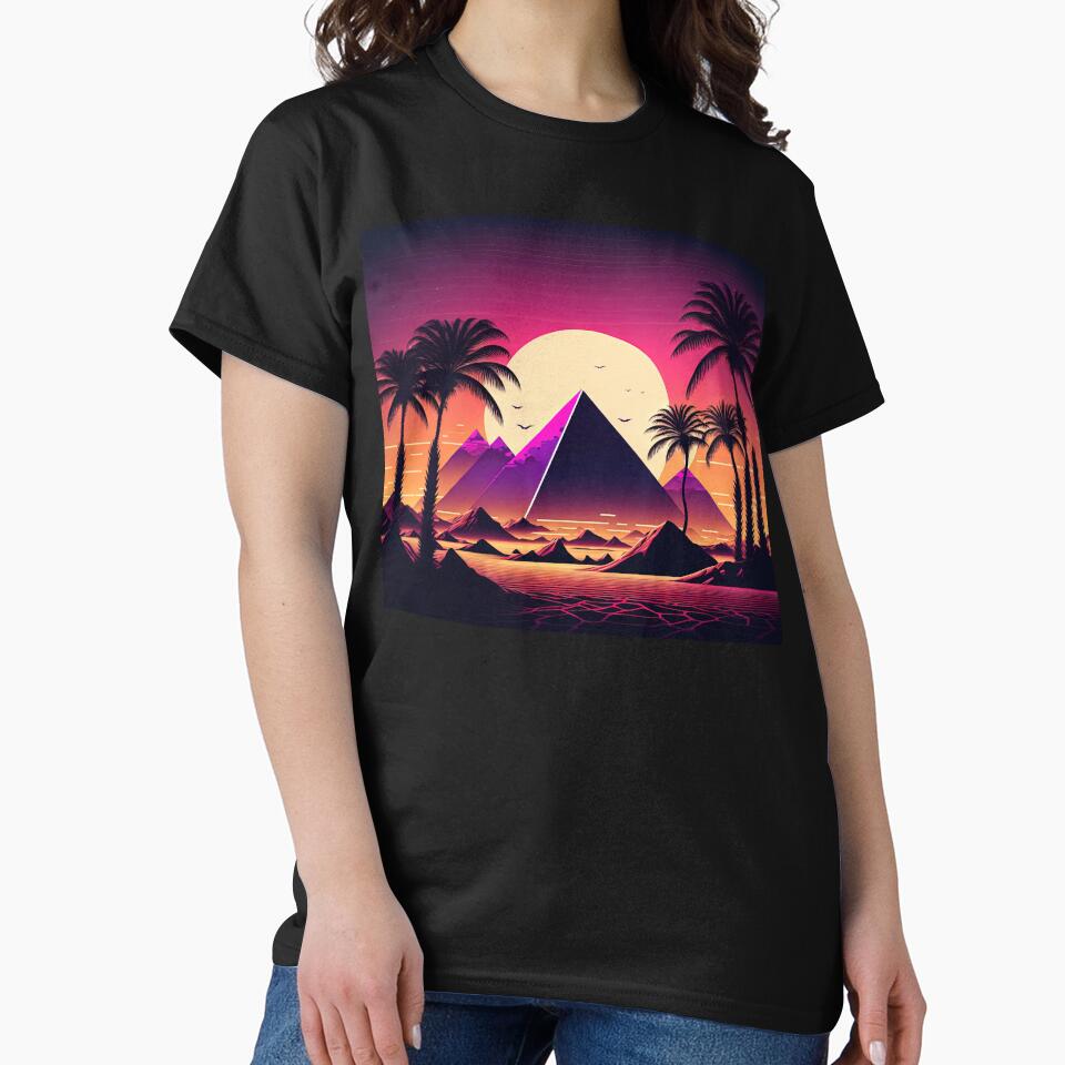 Pyramid Dreams: A Retro Futuristic Fantasy by Mullet Monkey T-Shirts, Hoodie, Sweatshirt | BlankRebels.com (Image 2)