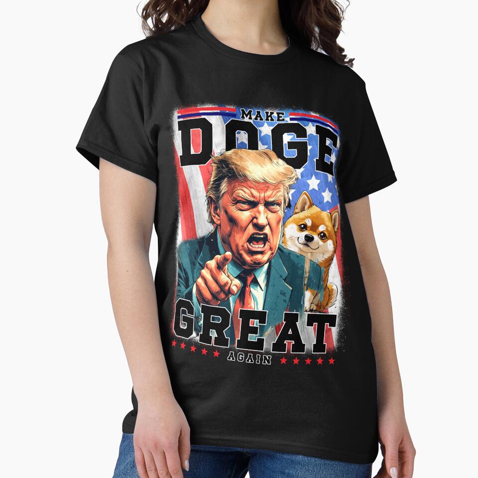 Make Doge Great Again PNG | Funny Trump Doge Meme Digital Download | Dogecoin Crypto Meme Art | USA Patriotic... (Image 2)