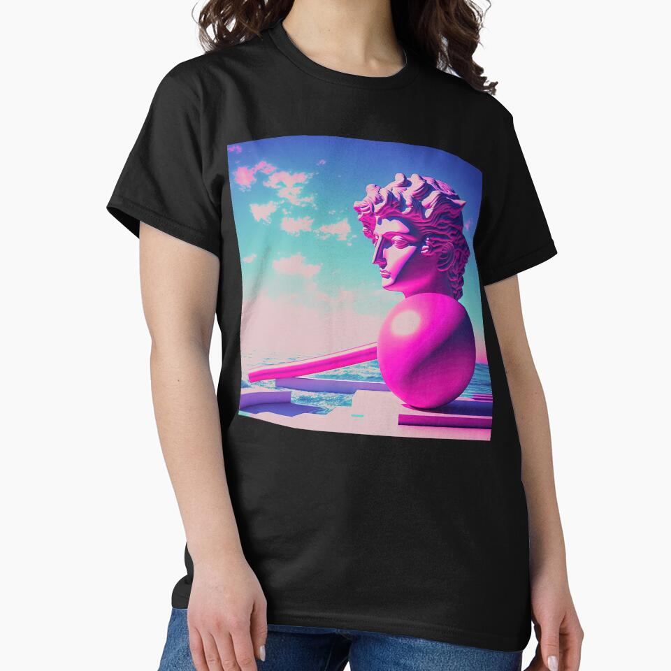 Marble Memories: A Vaporwave Tribute to Greek Antiquity by Mullet Monkey T-Shirts, Hoodie, Sweatshirt (Image 2)