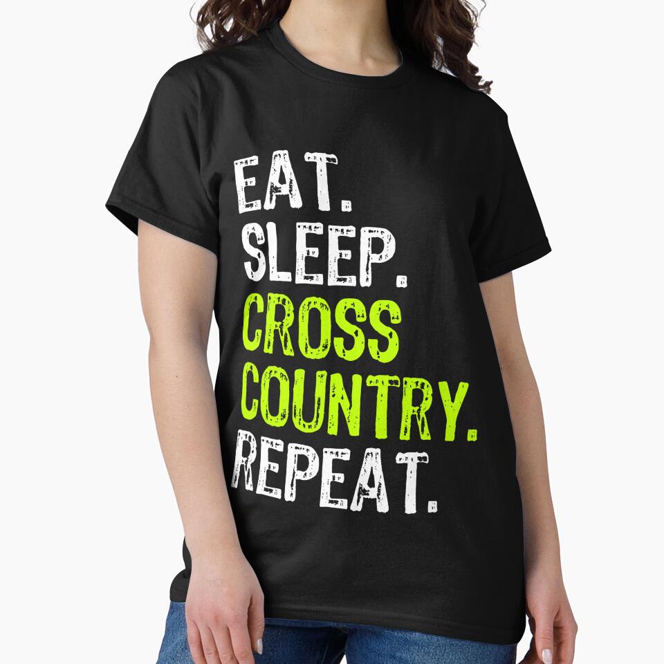 Eat Sleep Cross Country Repeat Running Runner Run Funny by RobertKnow T-Shirts, Hoodie, Sweatshirt (Image 2)