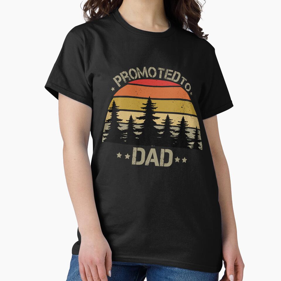Promoted To Dad, New Father Cute Vintage - Beautiful Premium Quality Gift Idea  , New Mommy ,  Gift, Expecting... (Image 2)