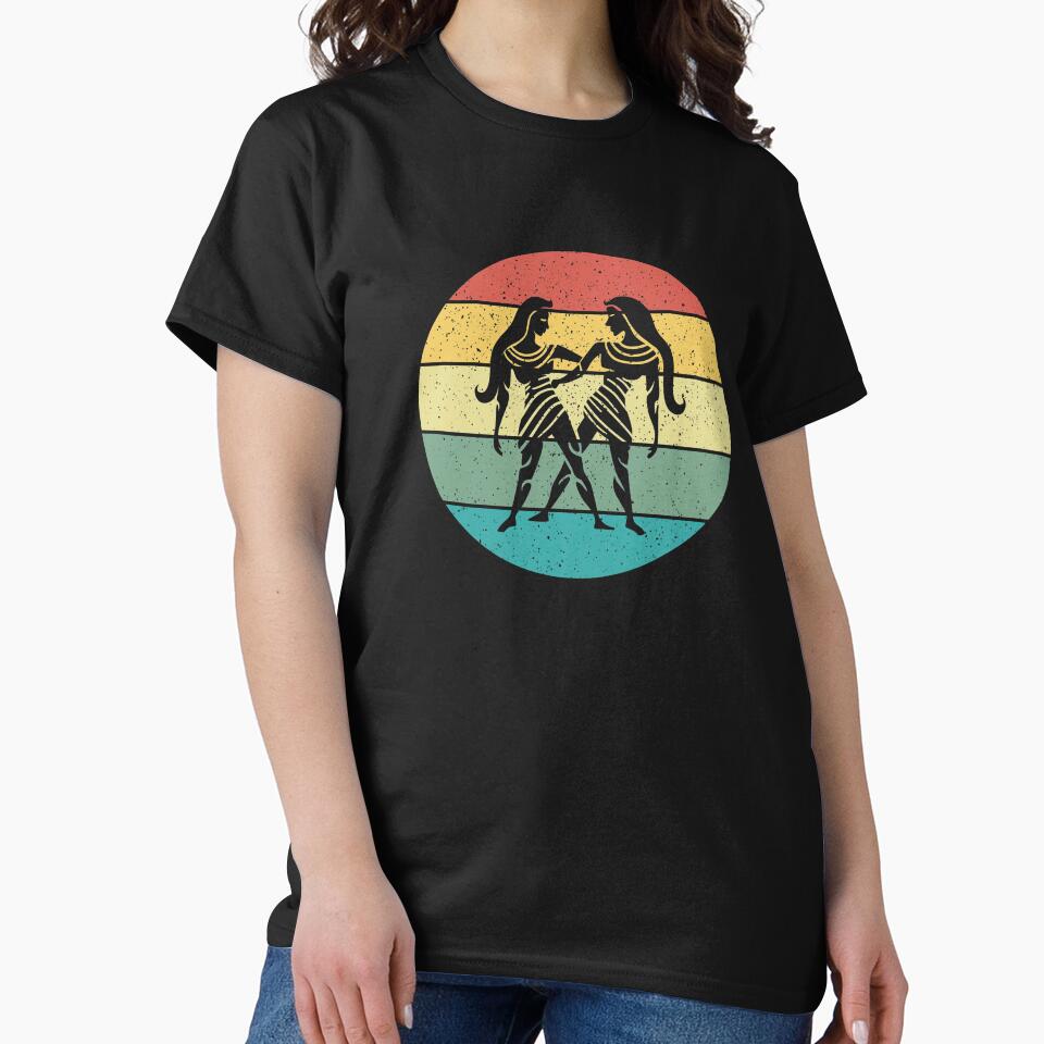 Gemini Zodiac Sign Retro Vintage by Salvadax T-Shirts, Hoodie, Sweatshirt | BlankRebels.com (Image 2)