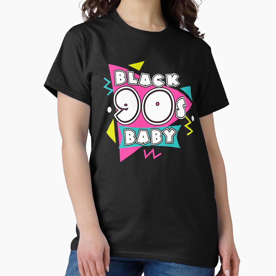 Black 90s Baby Retro Vintage Birthday by blackartmatters T-Shirts, Hoodie, Sweatshirt | BlankRebels.com (Image 2)