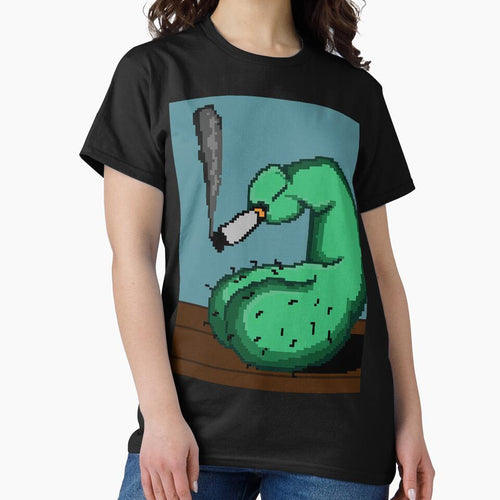 "Cigarette Break Pixel in Green" by KatBlouchArt T-Shirts, Hoodie, Sweatshirt | BlankRebels.com (Image 2)