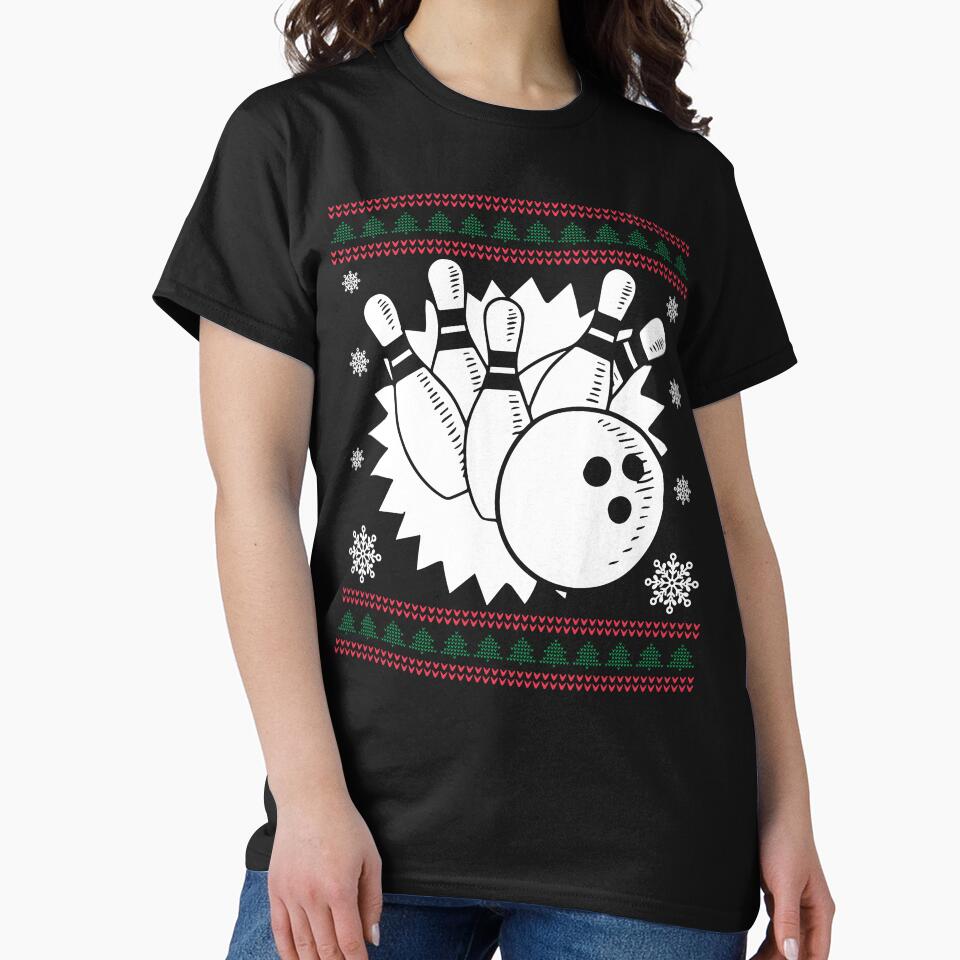 Christmas - Bowling Christmas by UnknownArtistt T-Shirts, Hoodie, Sweatshirt | BlankRebels.com (Image 2)