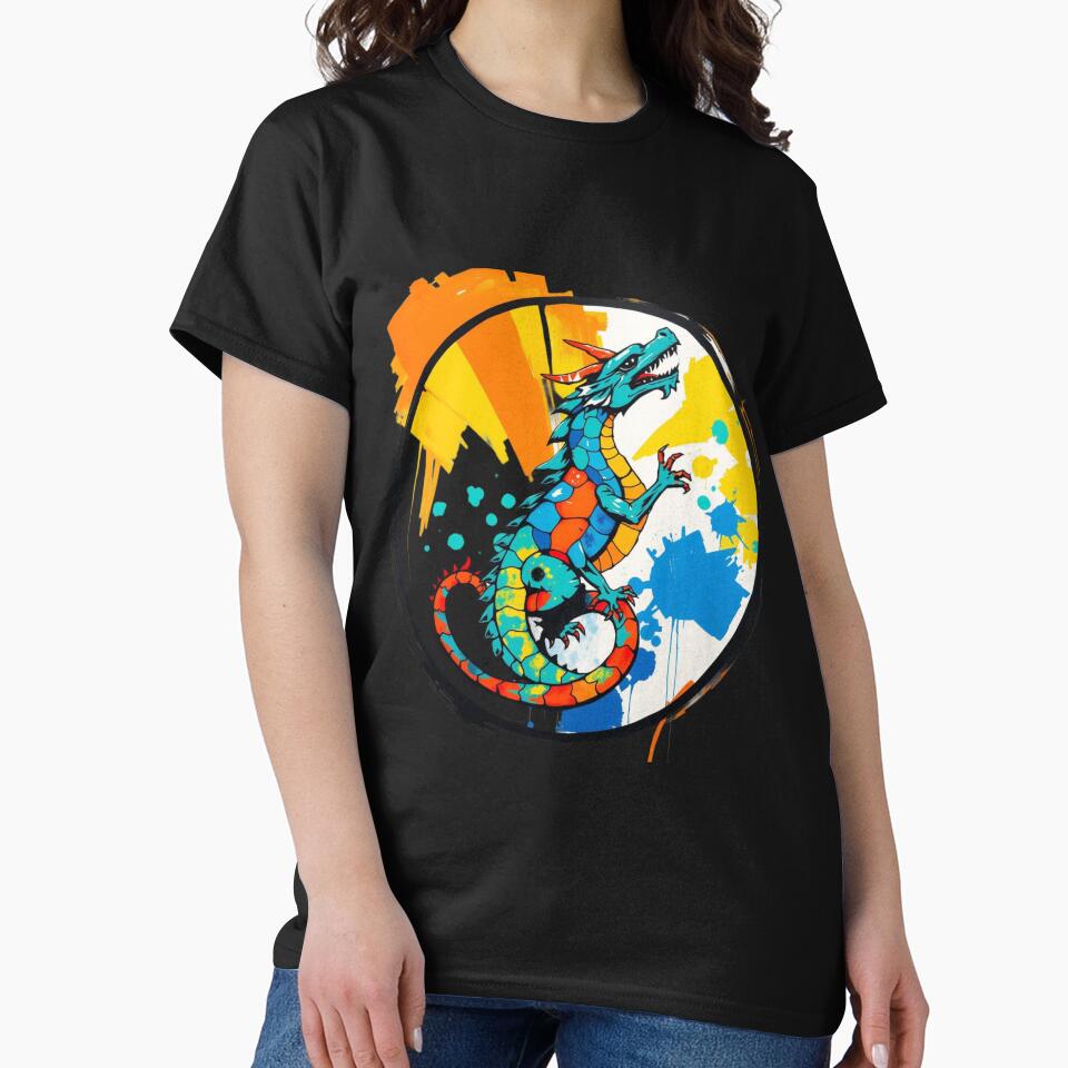 Colorful Dragon by Planetporridge T-Shirts, Hoodie, Sweatshirt | BlankRebels.com (Image 2)