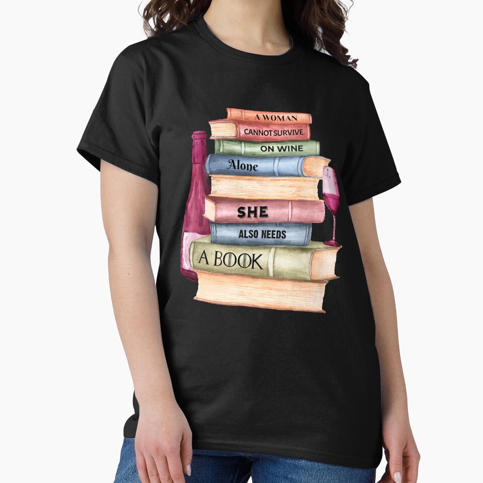 Book Readers Glass Of Wine Lovers Funny by MintaApparel T-Shirts, Hoodie, Sweatshirt | BlankRebels.com (Image 2)