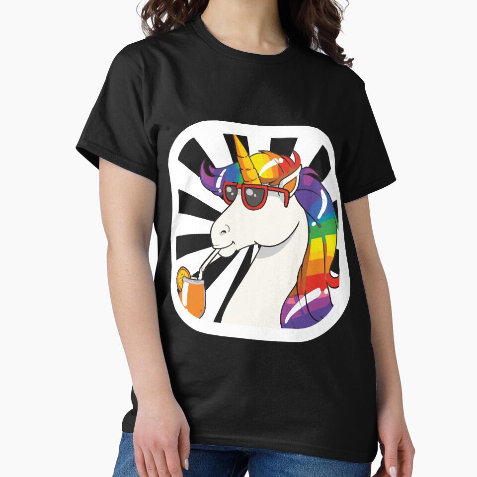 Unicorn drinking Juice by HumbleShirt T-Shirts, Hoodie, Sweatshirt | BlankRebels.com (Image 2)